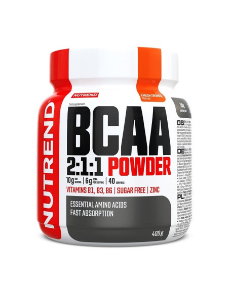 BCAA 2:1:1 Powder, Fresh Orange - 400g | Nutrend