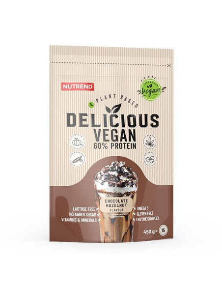 Delicious Vegan, Chocolate Hazelnut - 450g | Nutrend