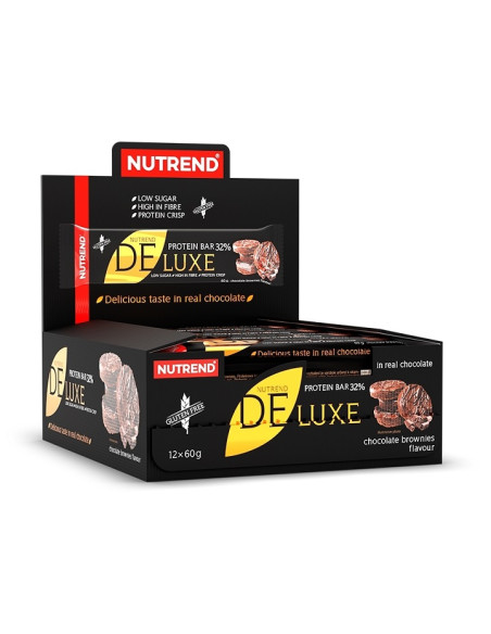 Deluxe Protein Bar, Chocolate Brownies - 12 x 60g | Nutrend