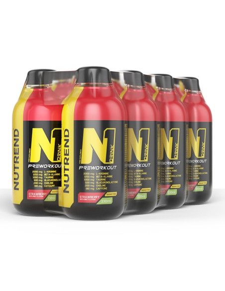 N1 Drink, Strawberry with Mint - 8 x 330 ml. | Nutrend