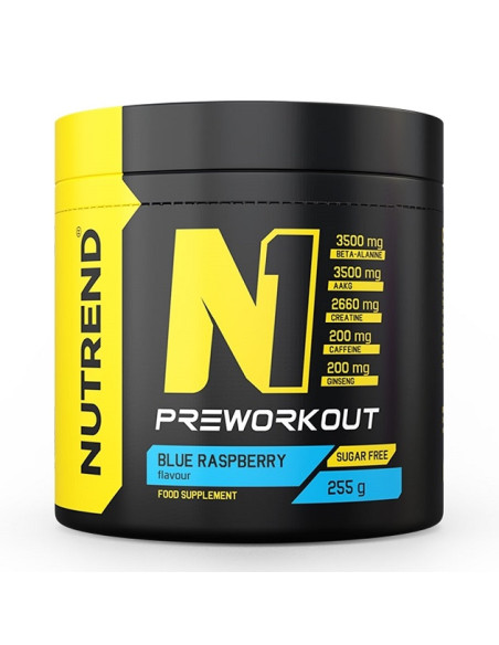 N1 Pre-Workout, Blue Raspberry - 255g | Nutrend