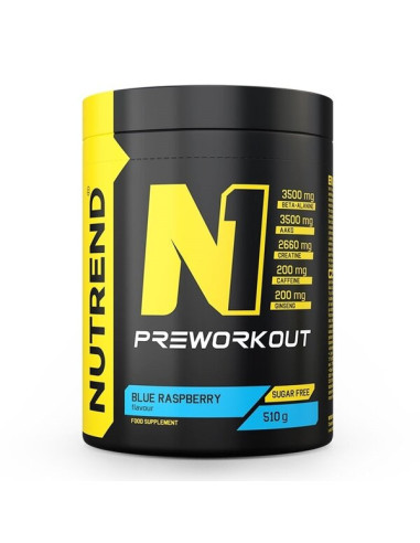 N1 Pre-Workout, Blue Raspberry - 510g | Nutrend