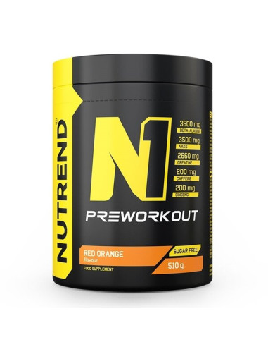 N1 Pre-Workout, Red Orange - 510g | Nutrend