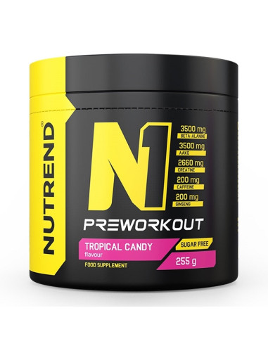 N1 Pre-Workout, Tropical Candy - 255g | Nutrend