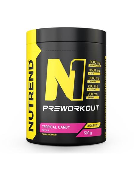 N1 Pre-Workout, Tropical Candy - 510g | Nutrend