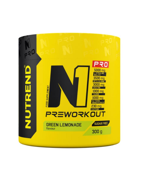 N1 Pro Pre-Workout, Green Lemonade - 300g | Nutrend