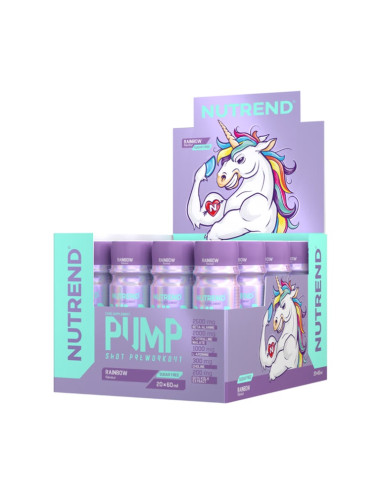 Pump Pre-Workout Shot, Rainbow - 20 x 60 ml. |...