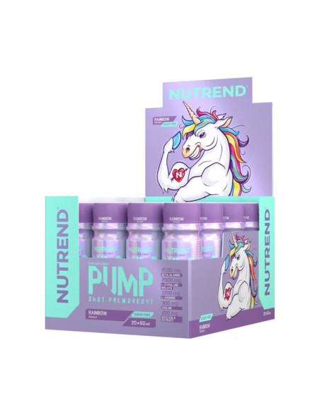 Pump Pre-Workout Shot, Rainbow - 20 x 60 ml. | Nutrend