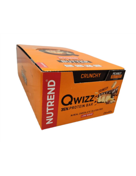Qwizz 35% Protein Bar, Peanut Butter - 24x 60g | Nutrend