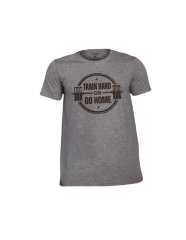 Train Hard Or Go Home T-Shirt, Grey - Large |...