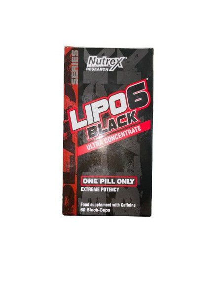 Lipo-6 Black Ultra Concentrate, Extreme Potency - 60 black caps | Nutrex