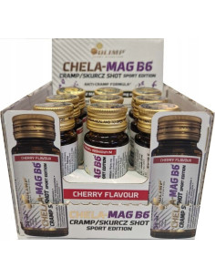 Chela-Mag B6 Cramp Shot, Cherry - 9 x 25 ml. | Olimp...