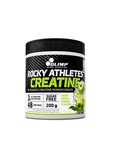 Rocky Athletes Creatine, Sour Apple Punch - 200g | Olimp Nutrition
