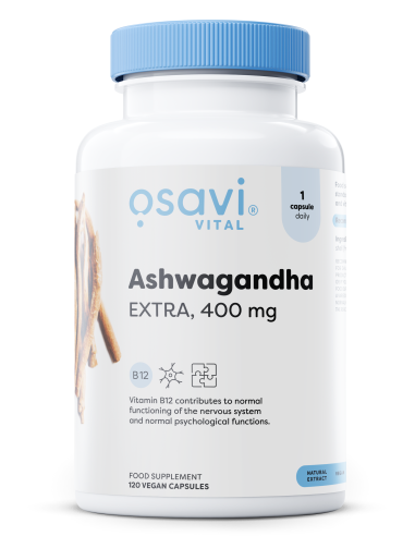 Ashwagandha Extra, 400mg - 120 vegan caps | Osavi