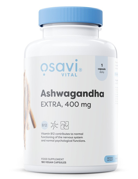 Ashwagandha Extra, 400mg - 180 vegan caps | Osavi