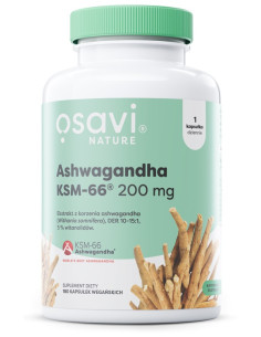 Ashwagandha KSM-66 (Nature), 200mg - 180 vegan caps | Osavi