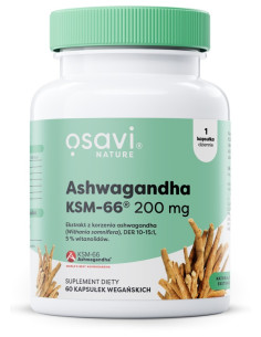 Ashwagandha KSM-66 (Nature), 200mg - 60 vegan caps | Osavi