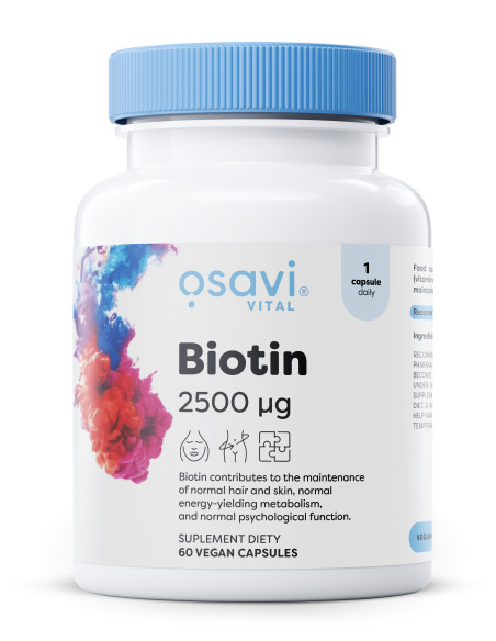 Biotin, 2500mcg - 60 vegan caps | Osavi