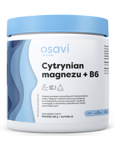 Cytrynian Magnezu + B6 Proszek - 250g | Osavi