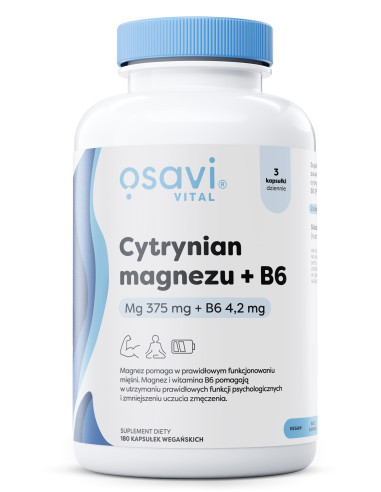 Cytrynian Magnezu + B6, 375mg + 4.2mg - 180...