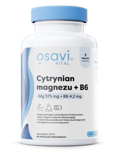 Cytrynian Magnezu + B6, 375mg + 4.2mg - 90...