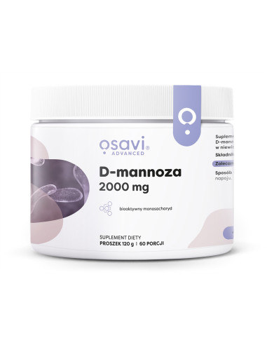 D-mannoza Proszek, 2000mg - 120g | Osavi