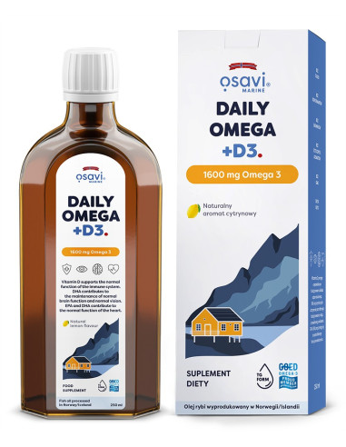 Daily Omega + D3 (Marine), 1600mg Omega 3...