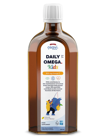 Daily Omega Kids, 800mg Omega 3 (Natural Lemon) - 250 ml. | Osavi