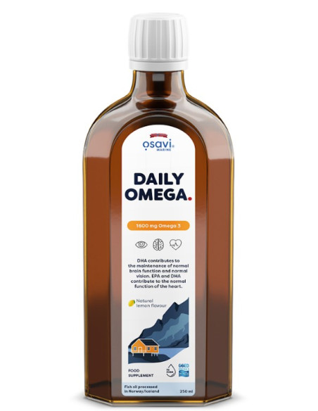 Daily Omega, 1600mg Omega 3 (Natural Lemon) - 250 ml. | Osavi