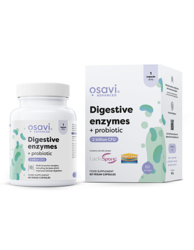 Digestive enzymes + probiotic - 60 vegan caps |...