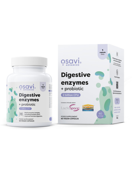 Digestive enzymes + probiotic - 60 vegan caps | Osavi