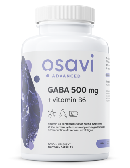 GABA 500mg + Vitamin B6 - 120 vcaps | Osavi