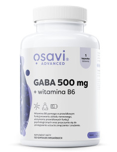 GABA 500mg + Witamina B6 - 120 vcaps | Osavi