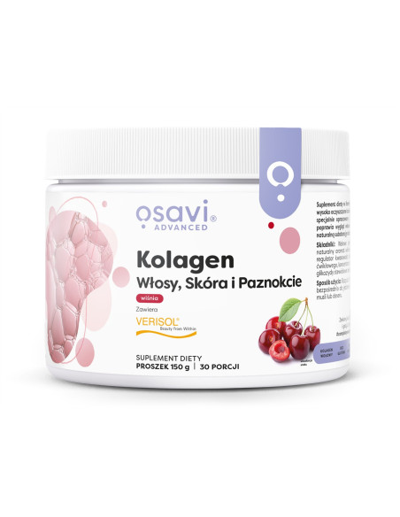 Kolagen (Włosy Skóra i Paznokcie), Wiśnia - 150g | Osavi