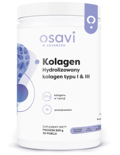 Kolagen Hydrolizowany, Typu I & III - 600g | Osavi