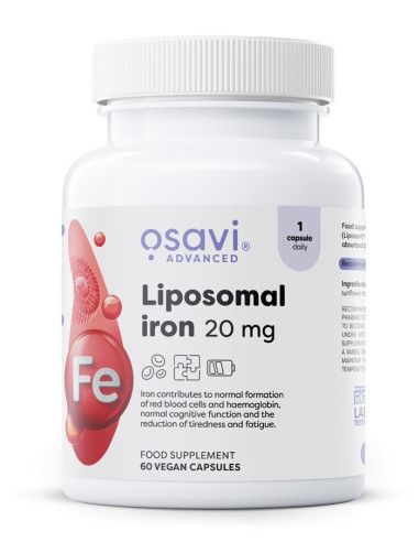 Liposomal Iron, 20mg - 60 vegan caps | Osavi