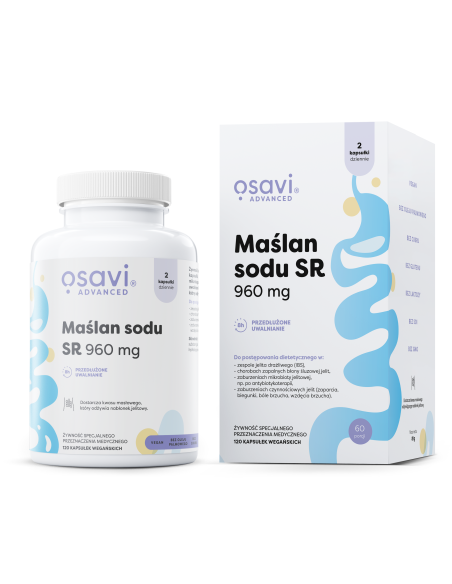 Maślan sodu SR, 960mg - 120 vegan capsules | Osavi