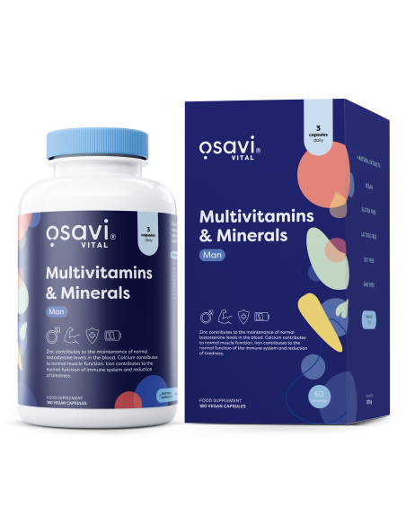Multivitamins & Minerals Man - 180 vegan caps | Osavi