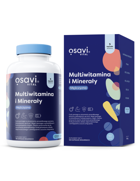 Multiwitamina i Minerały Mężczyzna - 180 vegan caps | Osavi