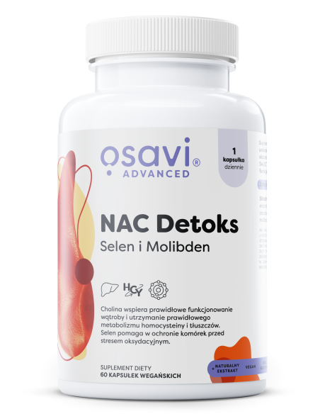 NAC Detoks, Selen i Molibden - 60 vegan caps | Osavi