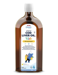 Norwegian Cod Liver Oil Kids, 500mg Omega 3 (Lemon) - 500...