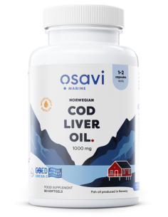 Norwegian Cod Liver Oil Softgels, 1000mg (Lemon) - 90...