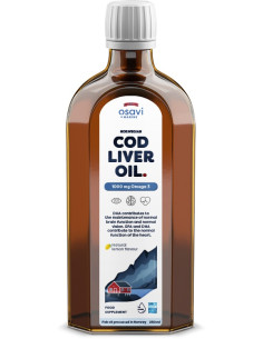 Norwegian Cod Liver Oil, 1000mg Omega 3 (Lemon) - 250 ml....