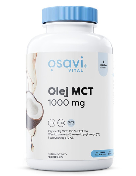 Olej MCT, 1000mg - 180 softgels | Osavi