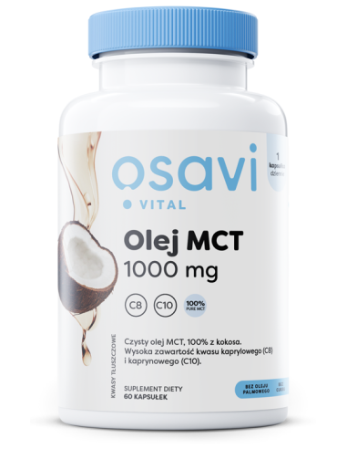Olej MCT, 1000mg - 60 softgels | Osavi
