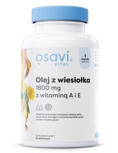 Olej z Wiesiołka z Witaminą A i E, 1800mg - 90 softgels |...