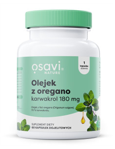 Olejek z Oregano Karwakrol, 180mg - 60 kapsułek...