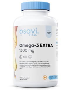 Omega-3 Extra Molecularly Distilled, 1300mg (Lemon) - 180...