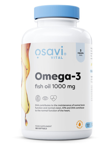 Omega-3 Fish Oil Molecularly Distilled, 1000mg...