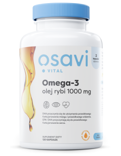 Omega-3 Olej Rybi Molecularly Distilled, 1000mg (Cytryna)...